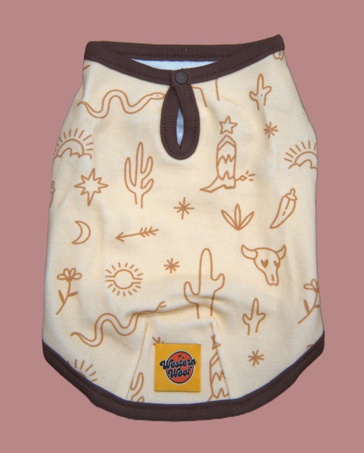 Dog sweater shirt with western pattern
