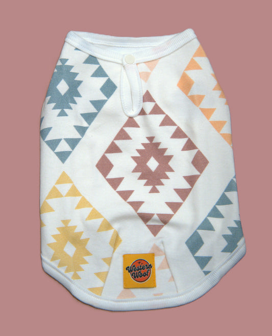 Dog sweater shirt with southwestern pattern